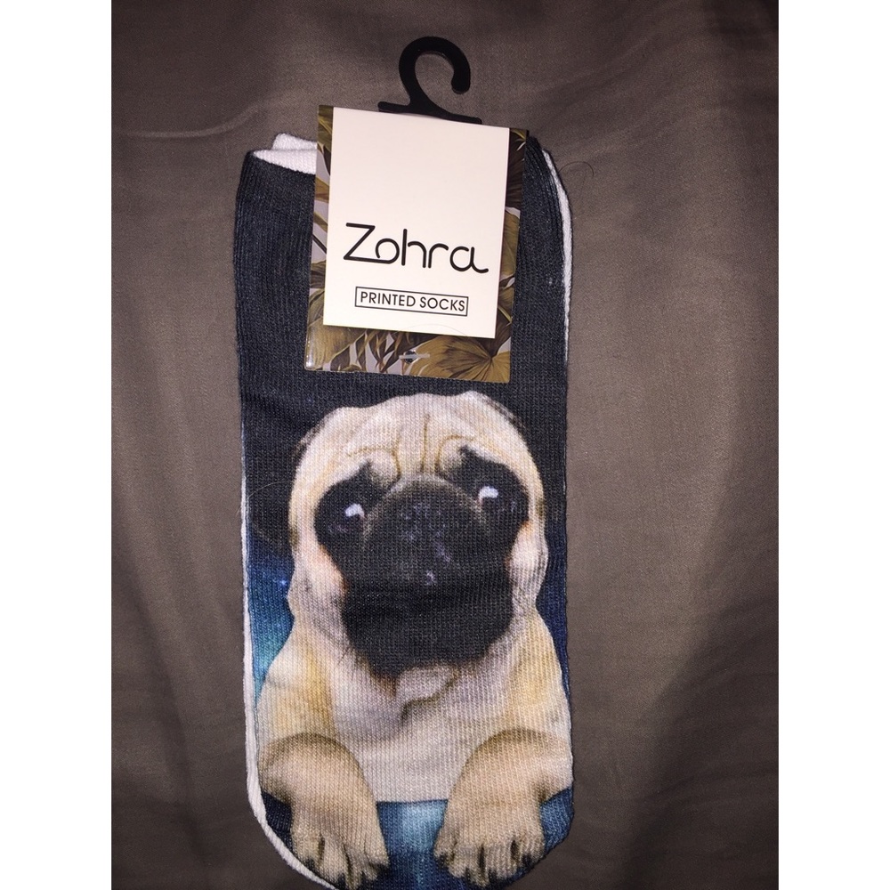 Printed Pug Socks